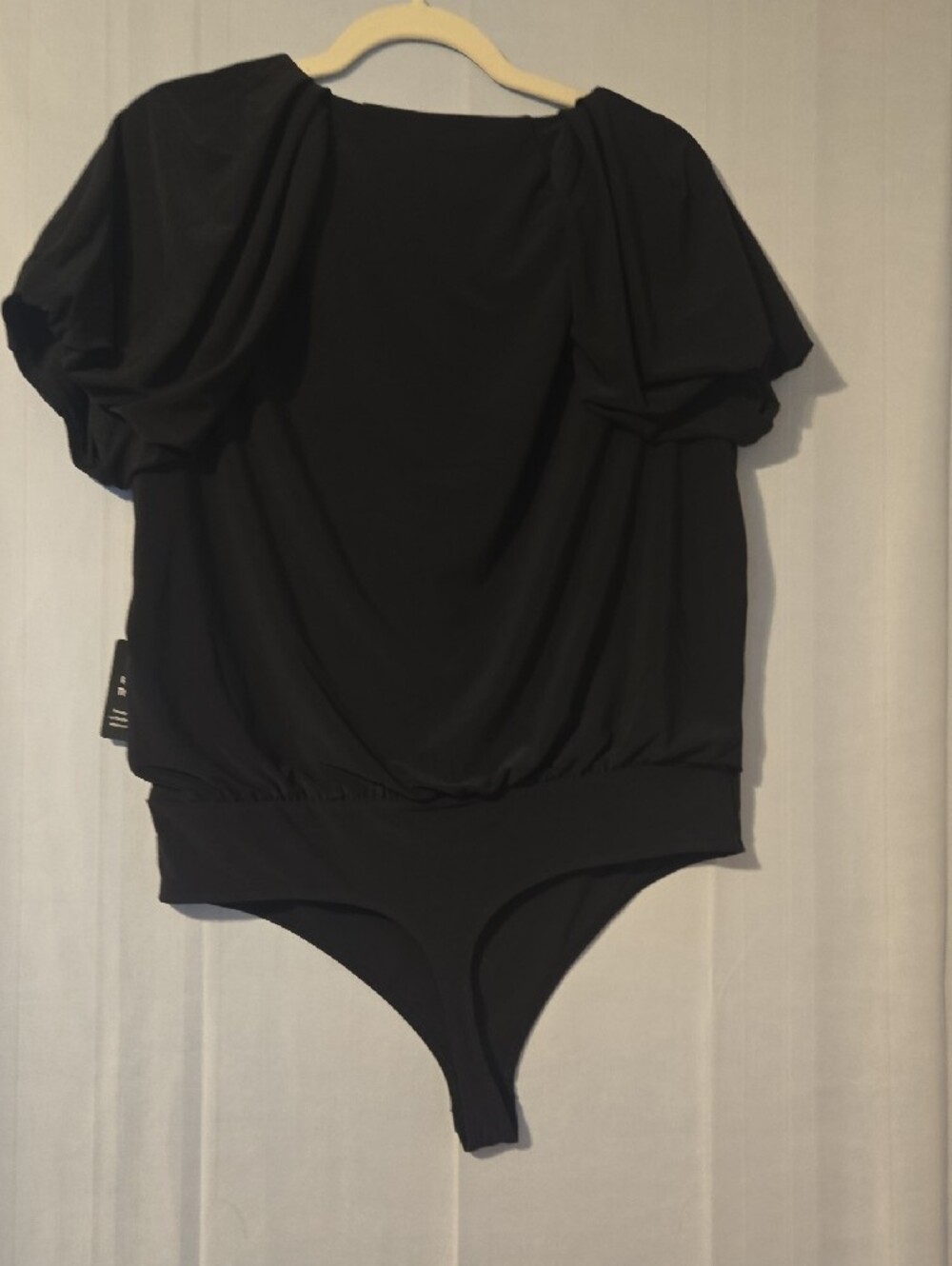 Express Black Bubble Hem Bodysuit Size Large NWT - Picture 7 of 10